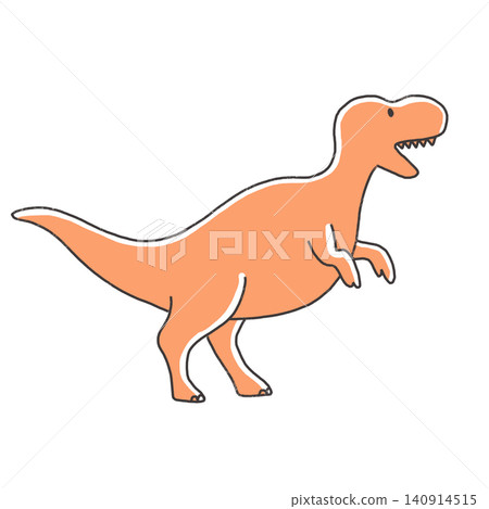 Cute dinosaur illustration: Tyrannosaurus Cute dinosaur illustration: Tyrannosaurus 140914515