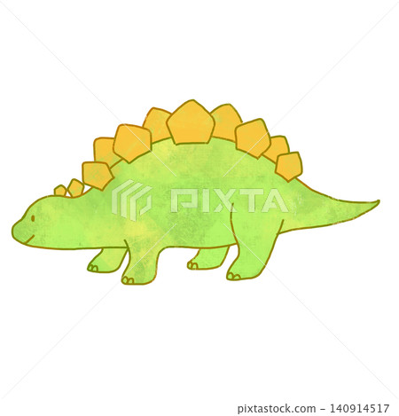 Cute dinosaur illustration: Stegosaurus Cute dinosaur illustration: Stegosaurus 140914517