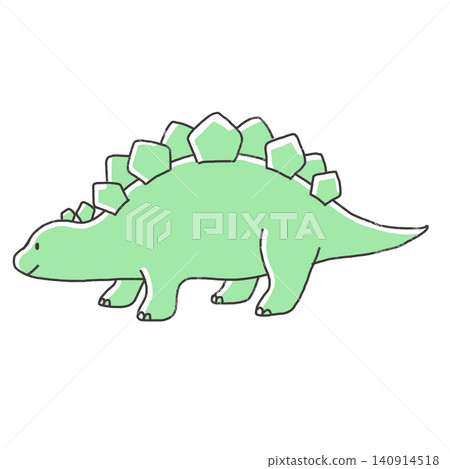 Cute dinosaur illustration: Stegosaurus Cute dinosaur illustration: Stegosaurus 140914518
