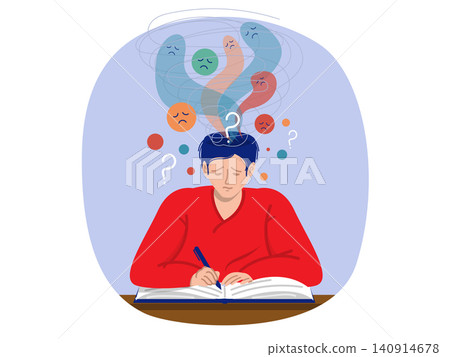 Distress & Confusion Man anxiety and stress over elderly patient learning mental health Confused mind, concept Distress & Confusion Man anxiety and stress over elderly patient learning mental health Confused mind, concept 140914678