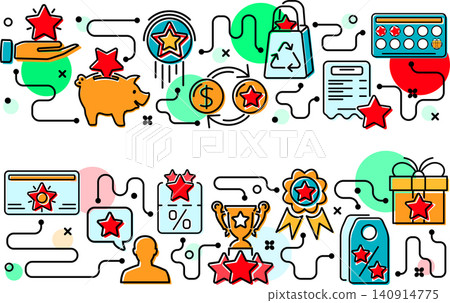Loyalty Program Customer Retention Banners 140914775