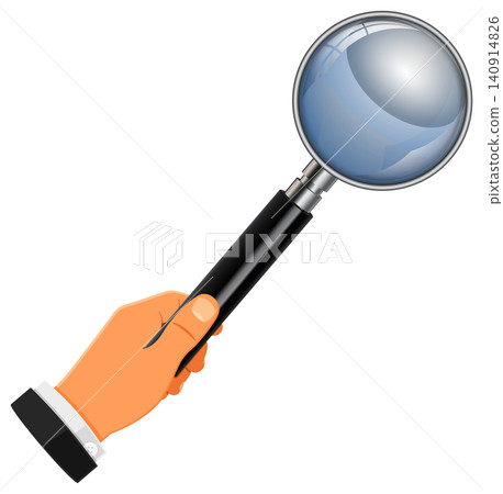 Magnifying Glass in Hand Magnifying Glass in Hand 140914826