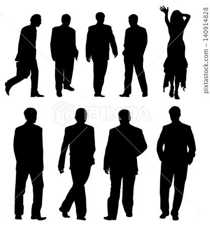 Business silhouettes Business silhouettes 140914828