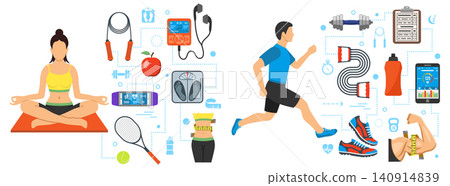 Fitness and Gym Banners Fitness and Gym Banners 140914839