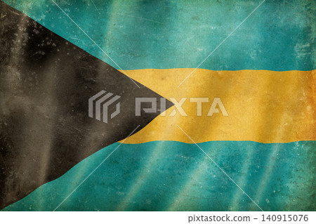 Old vintage flag of Bahamas, worn and stained Old vintage flag of Bahamas, worn and stained 140915076