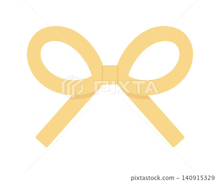 Cute decorative illustration material of a gold bow-tied ribbon - Simple and stylish design element Cute decorative illustration material of a gold bow-tied ribbon - Simple and stylish design element 140915329