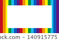 Rainbow-colored vertical striped vector frame background illustration material 140915775