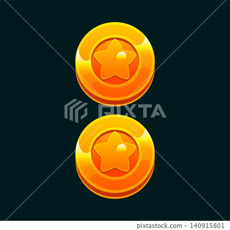 Cartoon soccer golden medal font punctuation colon. Ball game match font punctuation mark, sport game alphabet type isolated vector sign. Soccer sport typeset element or special symbol 140915801