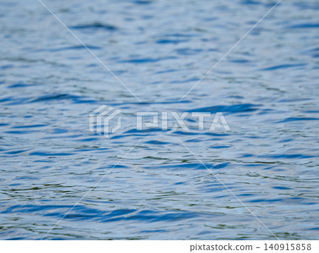Abstract background of blue river or lake water surface with beautiful small waves and gentle ripples. Natural clean liquid texture with copy space. Perfect for summer travel or ecological concepts Abstract background of blue river or lake water surface with beautiful small waves and gentle ripples. Natural clean liquid texture with copy space. Perfect for summer travel or ecological concepts 140915858