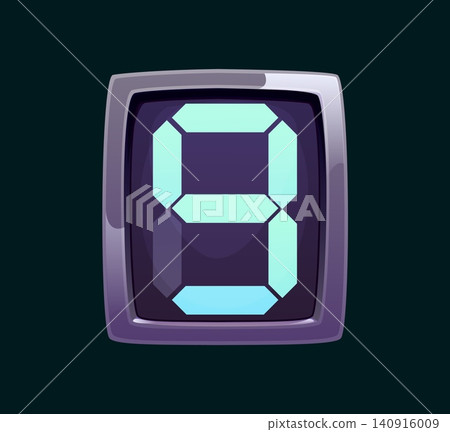 Cartoon soccer scoreboard font number 9 nine. Soccer league typography numeral symbol, european football match typeface isolated vector number. Ball game sport font digit or sport game type figure Cartoon soccer scoreboard font number 9 nine. Soccer league typography numeral symbol, european football match typeface isolated vector number. Ball game sport font digit or sport game type figure 140916009