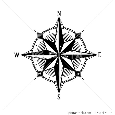 Vintage cartography map compass or wind rose element. Antique geography map isolated element, medieval historical cartography compass. Vintage geographic navigation monochrome wind rose Vintage cartography map compass or wind rose element. Antique geography map isolated element, medieval historical cartography compass. Vintage geographic navigation monochrome wind rose 140916022
