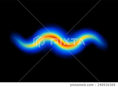 Abstract shape glowing in neon light, with heatmap color palette Abstract shape glowing in neon light, with heatmap color palette 140916169