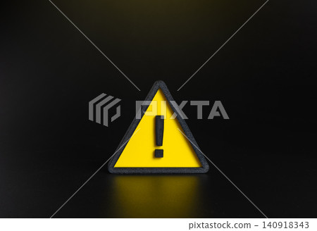 Attention sign. Exclamation point in a yellow triangle. Important message. Danger warning. Pay attention. Attention sign. Exclamation point in a yellow triangle. Important message. Danger warning. Pay attention. 140918343