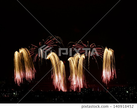 A large flower blooming in the night sky A large flower blooming in the night sky 140918452