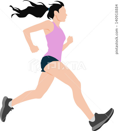 跑的婦女的例證 140918884