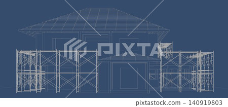 3D illustration of building and construction 3D illustration of building and construction 140919803