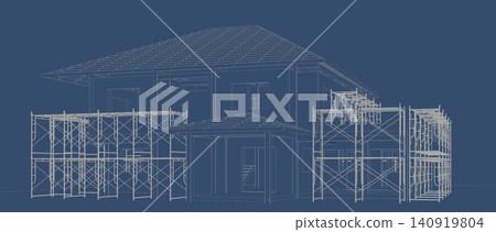 3D illustration of building and construction 3D illustration of building and construction 140919804