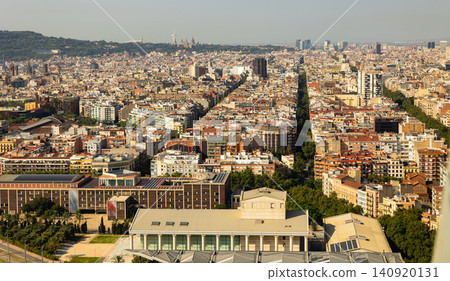 View of Barcelona from Glories Tower on summer day View of Barcelona from Glories Tower on summer day 140920131