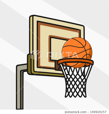 basketball hoop and ball basketball hoop and ball 140920257