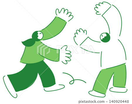 Stylish flat design character/illustration material Stylish flat design character/illustration material 140920448