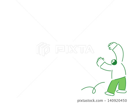 Stylish flat design character/illustration material 140920450