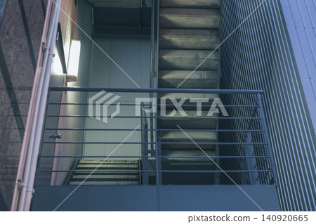 Emergency stairwells and lighting at night Emergency stairwells and lighting at night 140920665