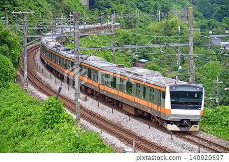 Chuo Main Line, Takao - Sagamiko, JR East, E233 series 0 series, H54 formation (Toyoda) Chuo Main Line, Takao - Sagamiko, JR East, E233 series 0 series, H54 formation (Toyoda) 140920897