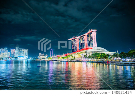 新加坡濱海灣夜景 140921434