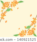 Autumn card decorated with osmanthus flowers (1:1 aspect ratio version) Autumn card decorated with osmanthus flowers (1:1 aspect ratio version) 140921525