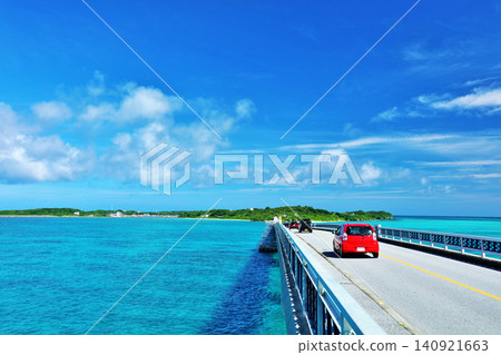Okinawa Blue sky and sea from Ikema Bridge Okinawa Blue sky and sea from Ikema Bridge 140921663