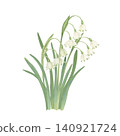 Hand-drawn snowflake flower cutout illustration material 140921724