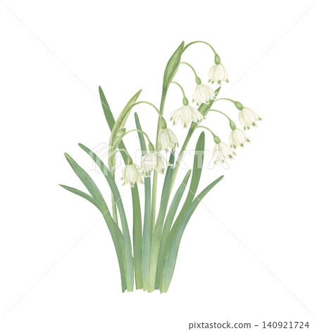 Hand-drawn snowflake flower cutout illustration material 140921724