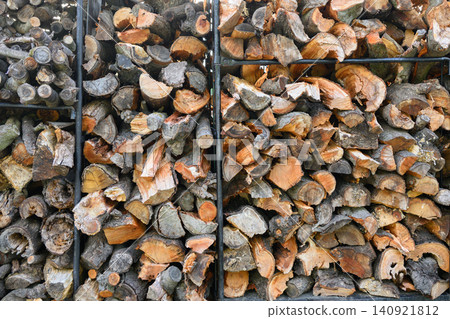 Stacked firewood Stacked firewood 140921812