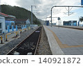 Scenery at Jeongdongjin Station on the Yeongdong Line of the Korean Railways. 140921872