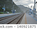 Scenery at Jeongdongjin Station on the Yeongdong Line of the Korean Railways. 140921875