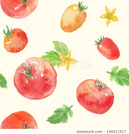 Watercolor Tomato Seamless Material Watercolor Tomato Seamless Material 140921917