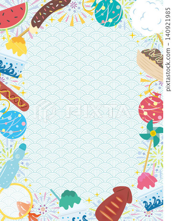 A frame featuring street food from a festival - Summer Festival A frame featuring street food from a festival - Summer Festival 140921985