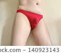 A man with metabolic syndrome in his underwear, facing left, wearing red. 140923143