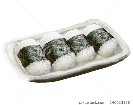 長盤上的飯糰(米糰狀) 長盤上的飯糰(米糰狀) 140923156
