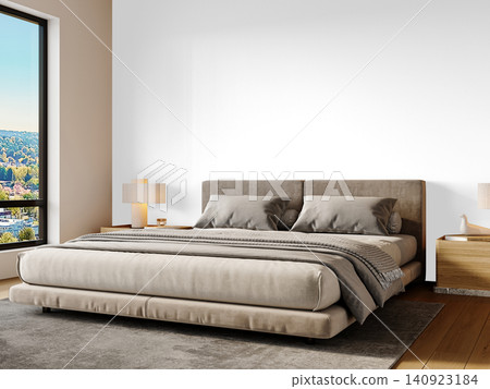 modern interior with empty bedroom modern interior with empty bedroom 140923184