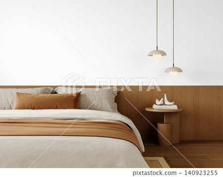 white comfortable pillow on bed decoration in bedroom white comfortable pillow on bed decoration in bedroom 140923255