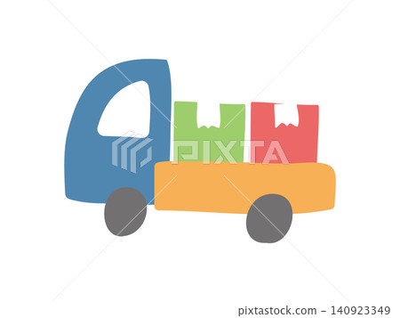 Cute truck illustration Cute truck illustration 140923349