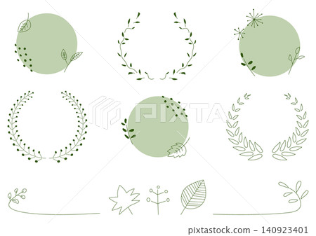 Cute leaf frame set Cute leaf frame set 140923401