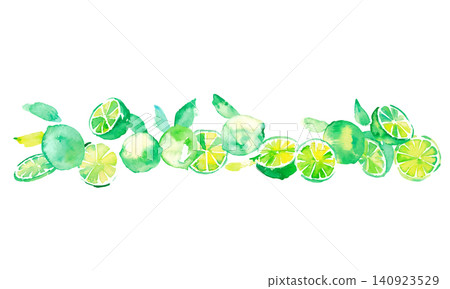 水彩風格青檸邊框套裝:夏季背景素材合集 水彩風格青檸邊框套裝:夏季背景素材合集 140923529