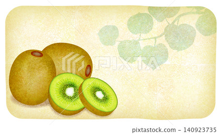 Watercolor-style kiwi frame, 16:9 Watercolor-style kiwi frame, 16:9 140923735