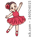 Illustration of a girl dancing ballet 140924015