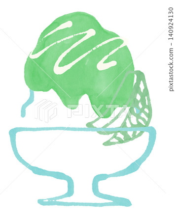 Shaved ice with toppings - melon (analog) Shaved ice with toppings - melon (analog) 140924130