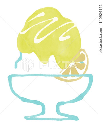 Shaved ice with toppings: lemon (analog) Shaved ice with toppings: lemon (analog) 140924131