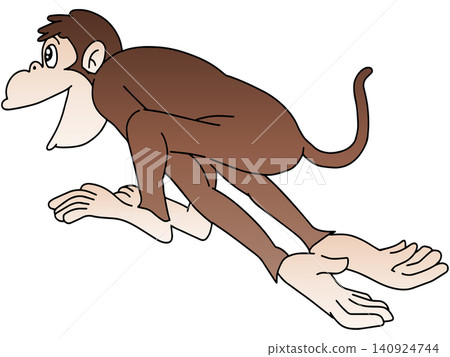 Hand-drawn animal illustration ☆ Monkey Hand-drawn animal illustration ☆ Monkey 140924744