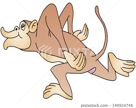 Hand-drawn animal illustration ☆ Monkey Hand-drawn animal illustration ☆ Monkey 140924748